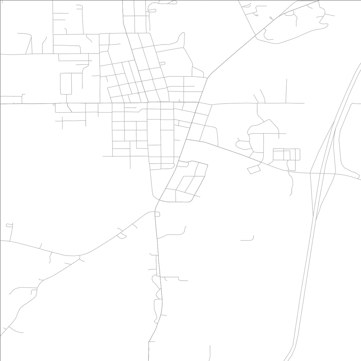 ROAD MAP OF MONTICELLO, LOWA BY MAPBAKES