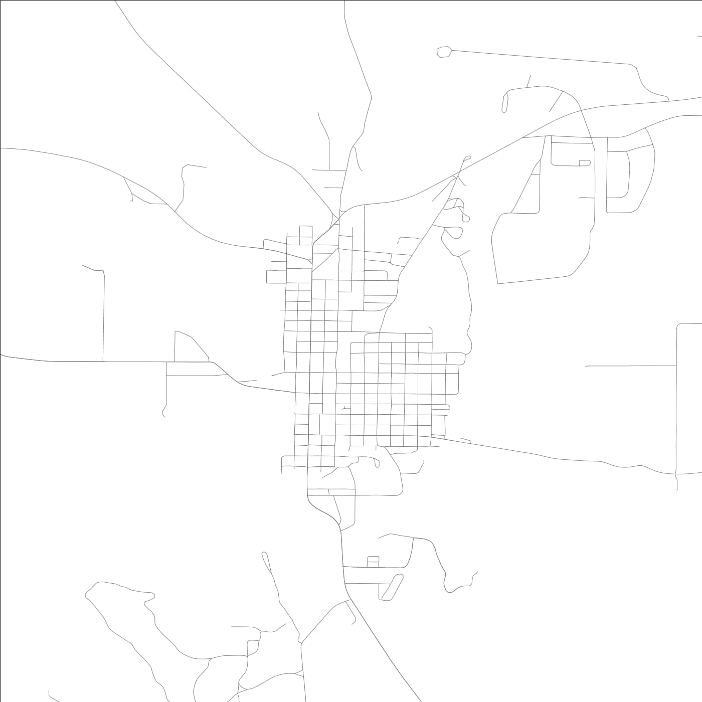 ROAD MAP OF BROOKVILLE, INDIANA BY MAPBAKES