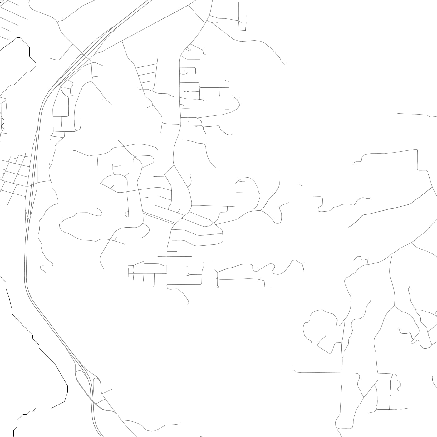 ROAD MAP OF HUMBOLDT HILL, CALIFORNIA BY MAPBAKES