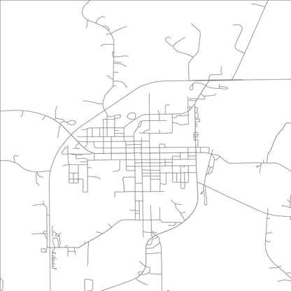 ROAD MAP OF MILAN, MISSOURI BY MAPBAKES