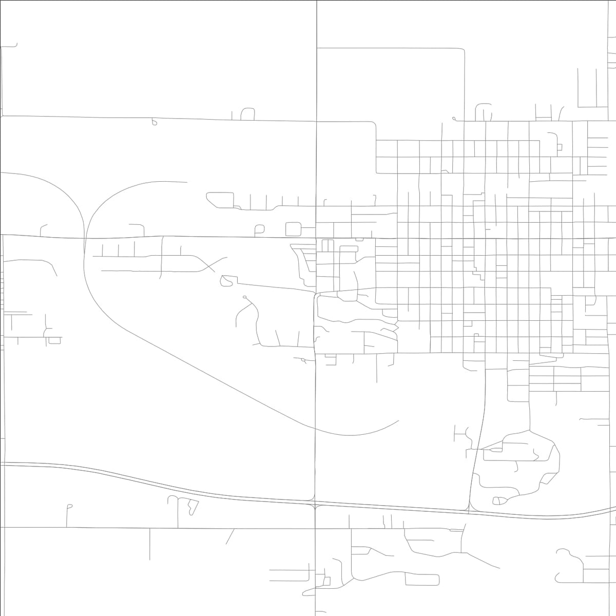 ROAD MAP OF NEVADA, LOWA BY MAPBAKES