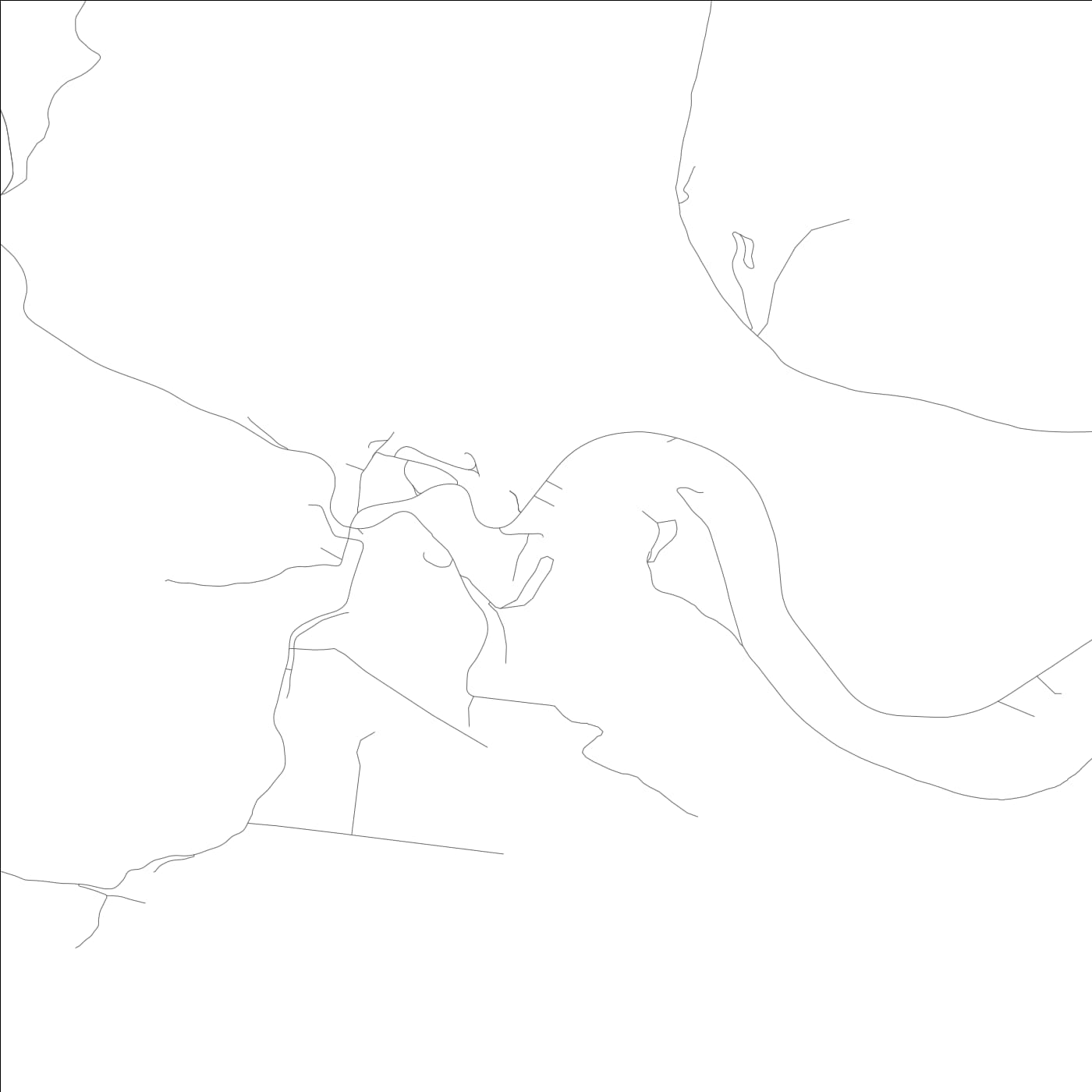 ROAD MAP OF BUCKHORN, KENTUCKY BY MAPBAKES