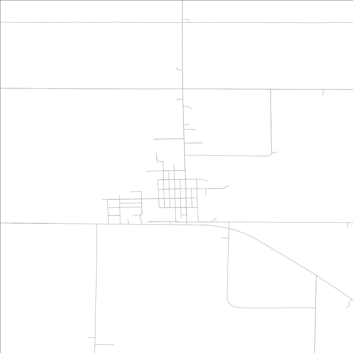 ROAD MAP OF NEW MARKET, LOWA BY MAPBAKES