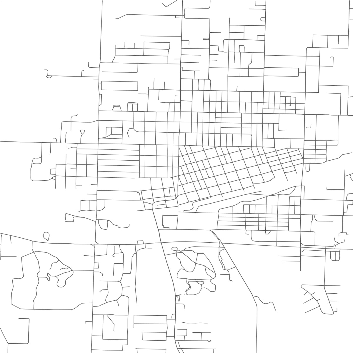 ROAD MAP OF MONETT, MISSOURI BY MAPBAKES