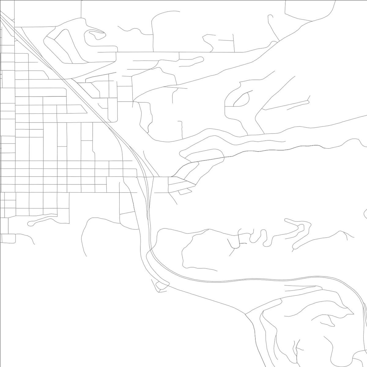 ROAD MAP OF FERNAN LAKE VILLAGE, IDAHO BY MAPBAKES