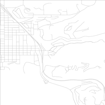 ROAD MAP OF FERNAN LAKE VILLAGE, IDAHO BY MAPBAKES