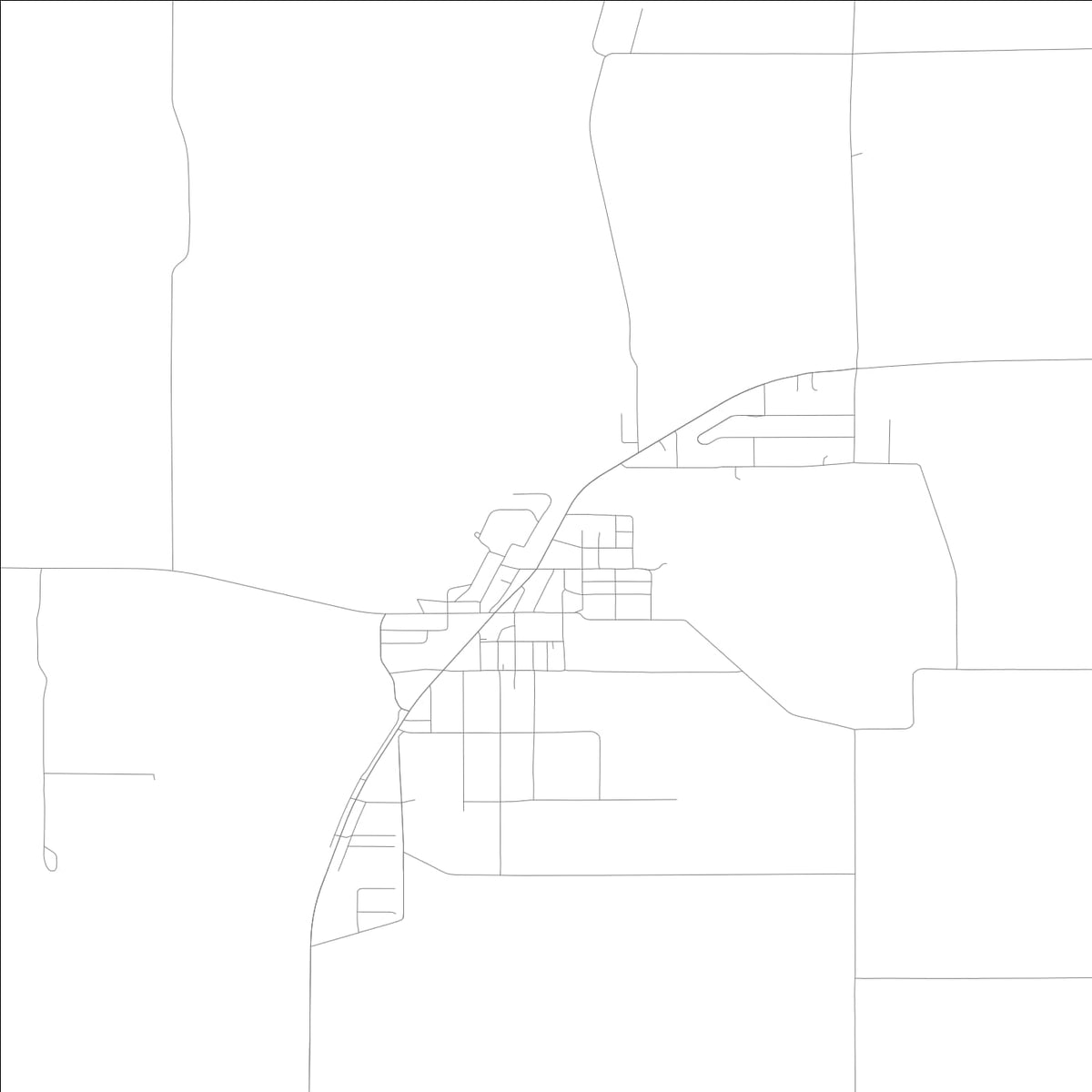 ROAD MAP OF OAKLAND, LOWA BY MAPBAKES