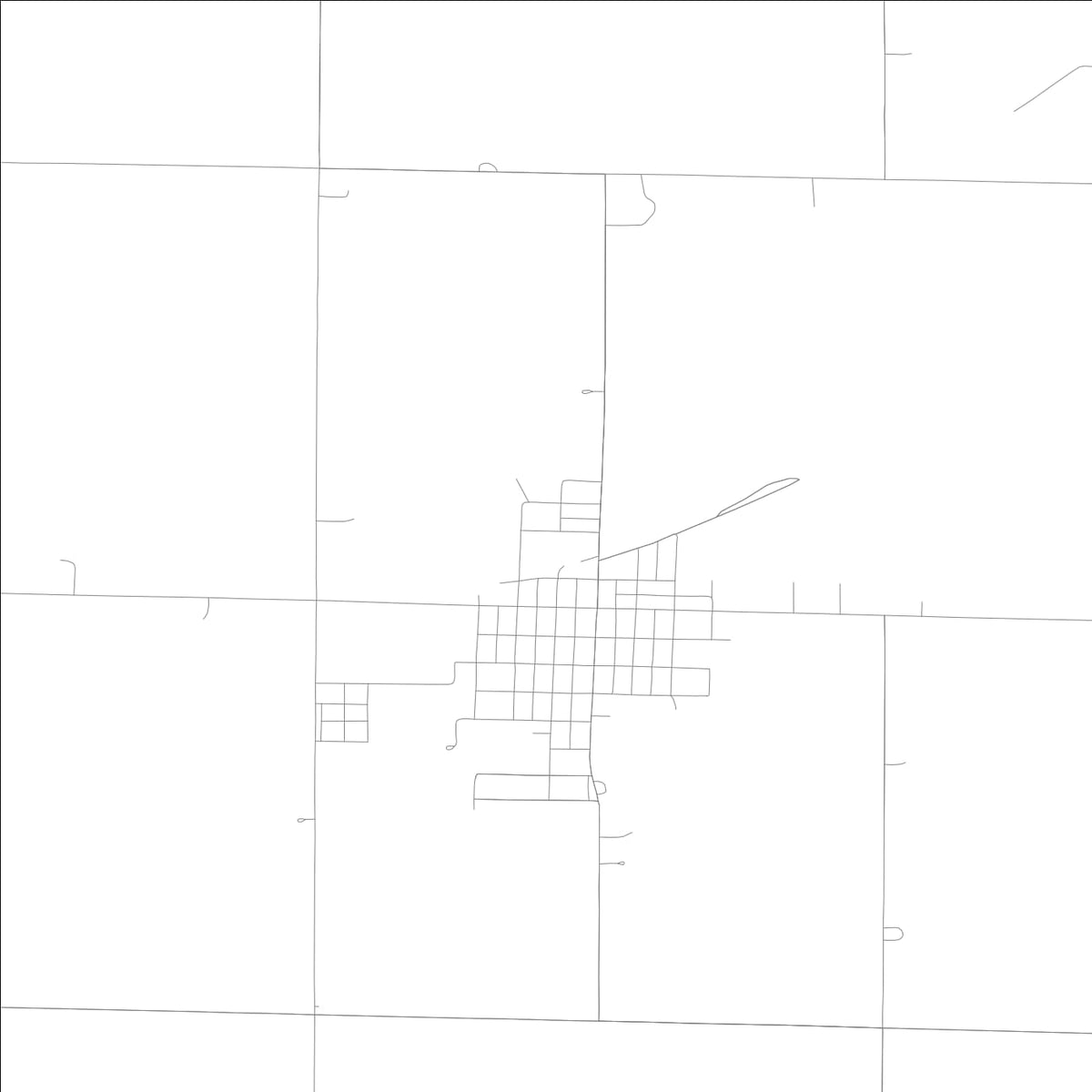 ROAD MAP OF OCHEYEDAN, LOWA BY MAPBAKES