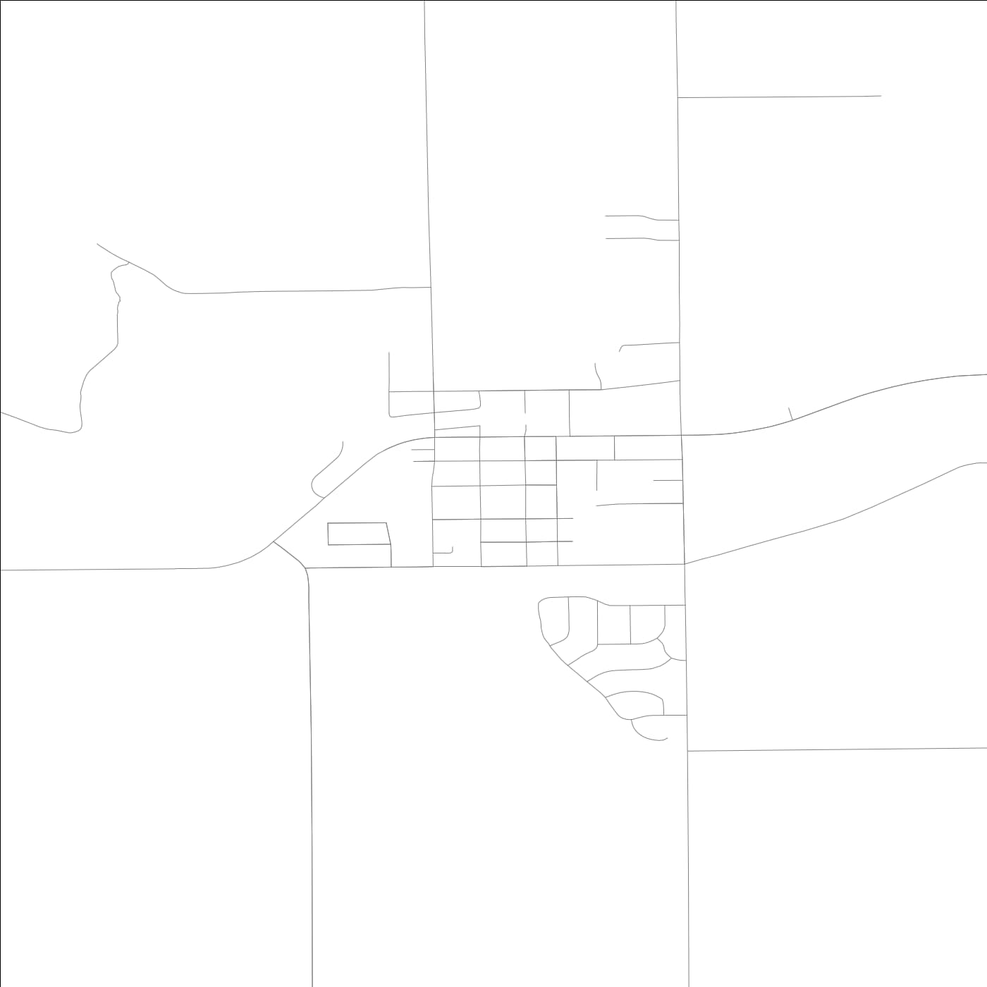 ROAD MAP OF KIRKLAND, ILLINOIS BY MAPBAKES