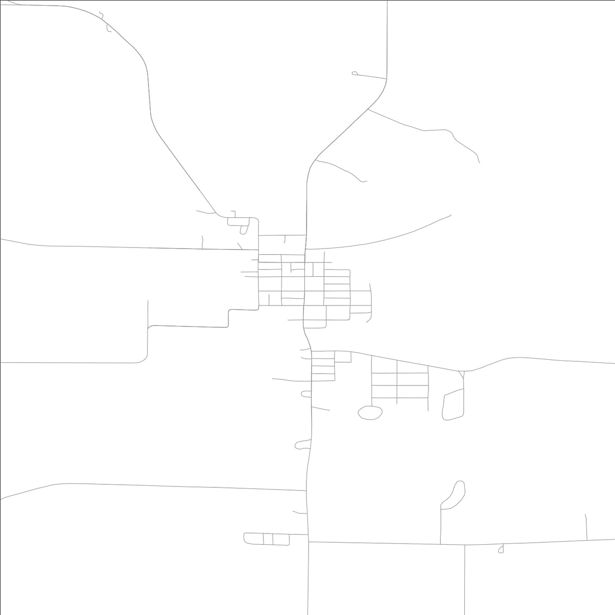 ROAD MAP OF OLIN, LOWA BY MAPBAKES
