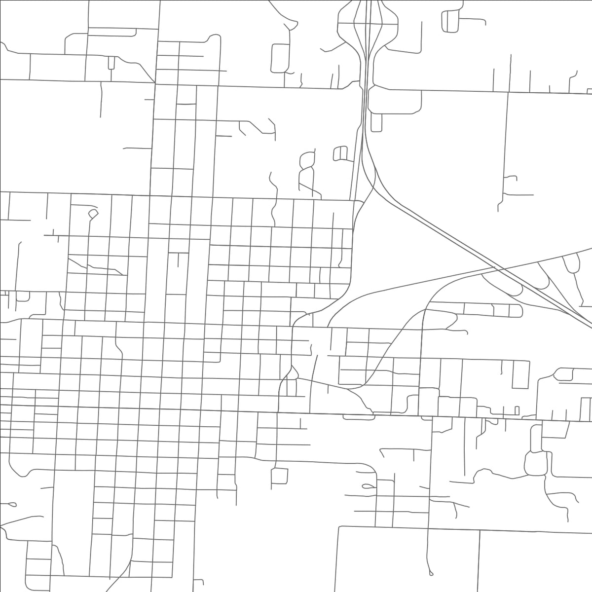 ROAD MAP OF NEVADA, MISSOURI BY MAPBAKES