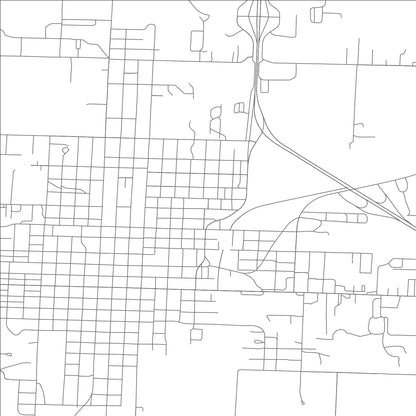 ROAD MAP OF NEVADA, MISSOURI BY MAPBAKES
