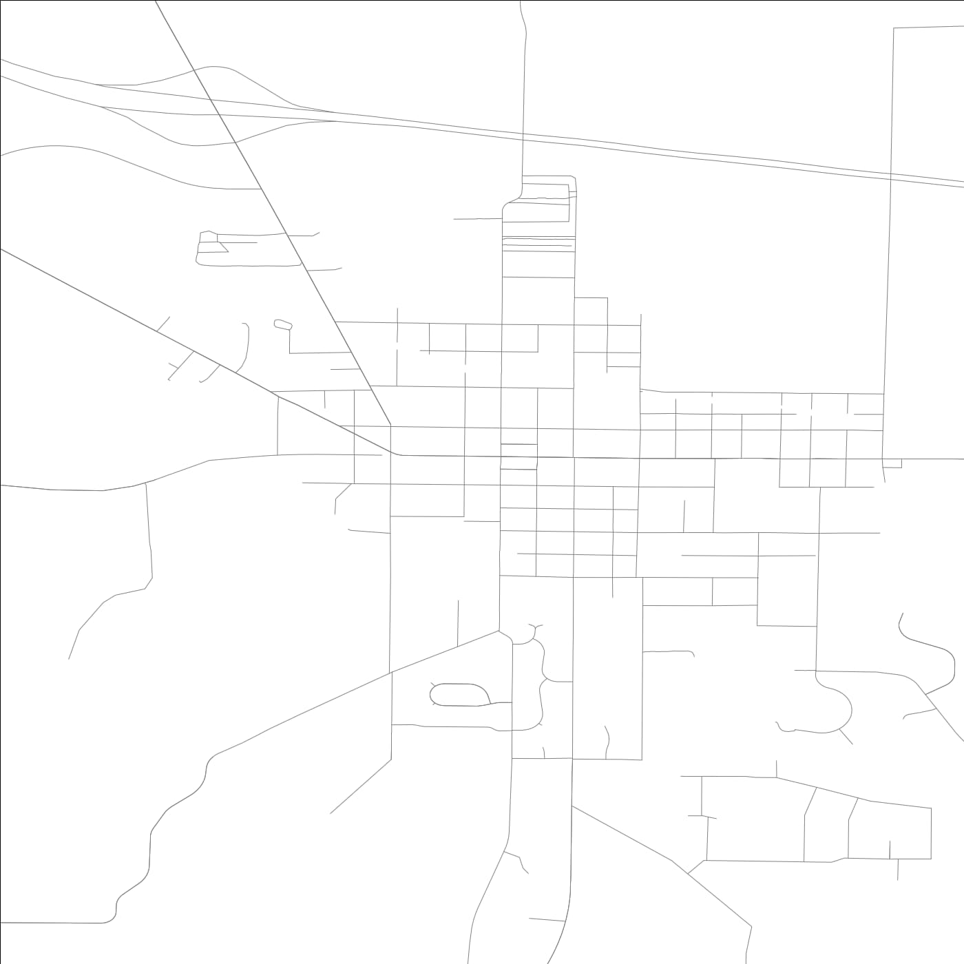 ROAD MAP OF KNOXVILLE, ILLINOIS BY MAPBAKES