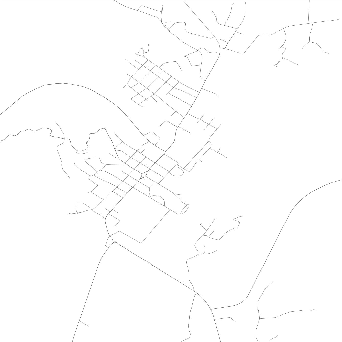 ROAD MAP OF BURKESVILLE, KENTUCKY BY MAPBAKES