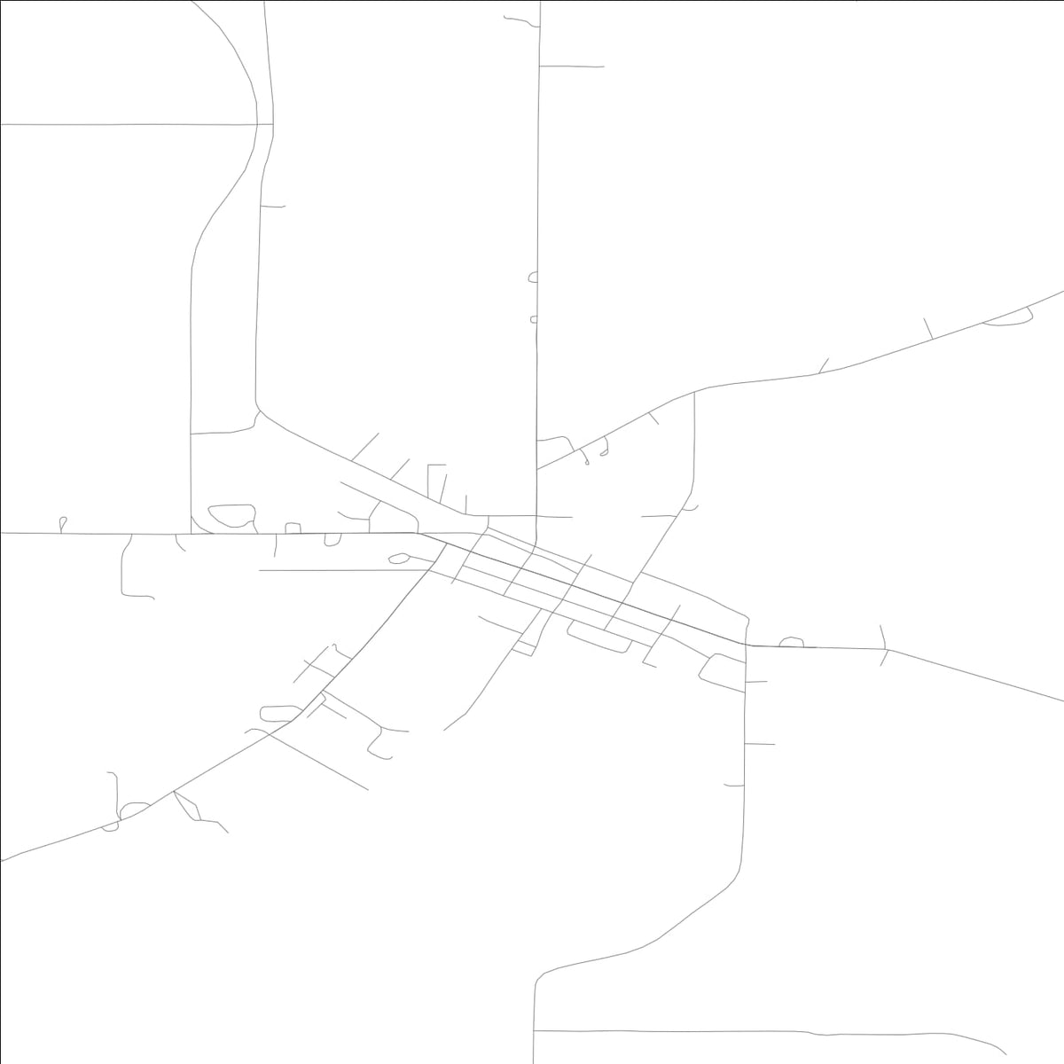 ROAD MAP OF OSSIAN, LOWA BY MAPBAKES