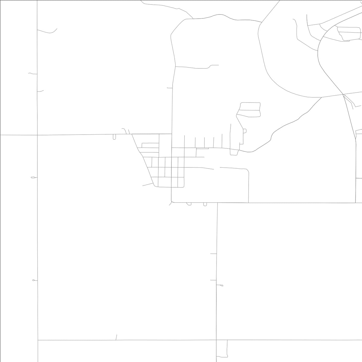 ROAD MAP OF OTHO, LOWA BY MAPBAKES