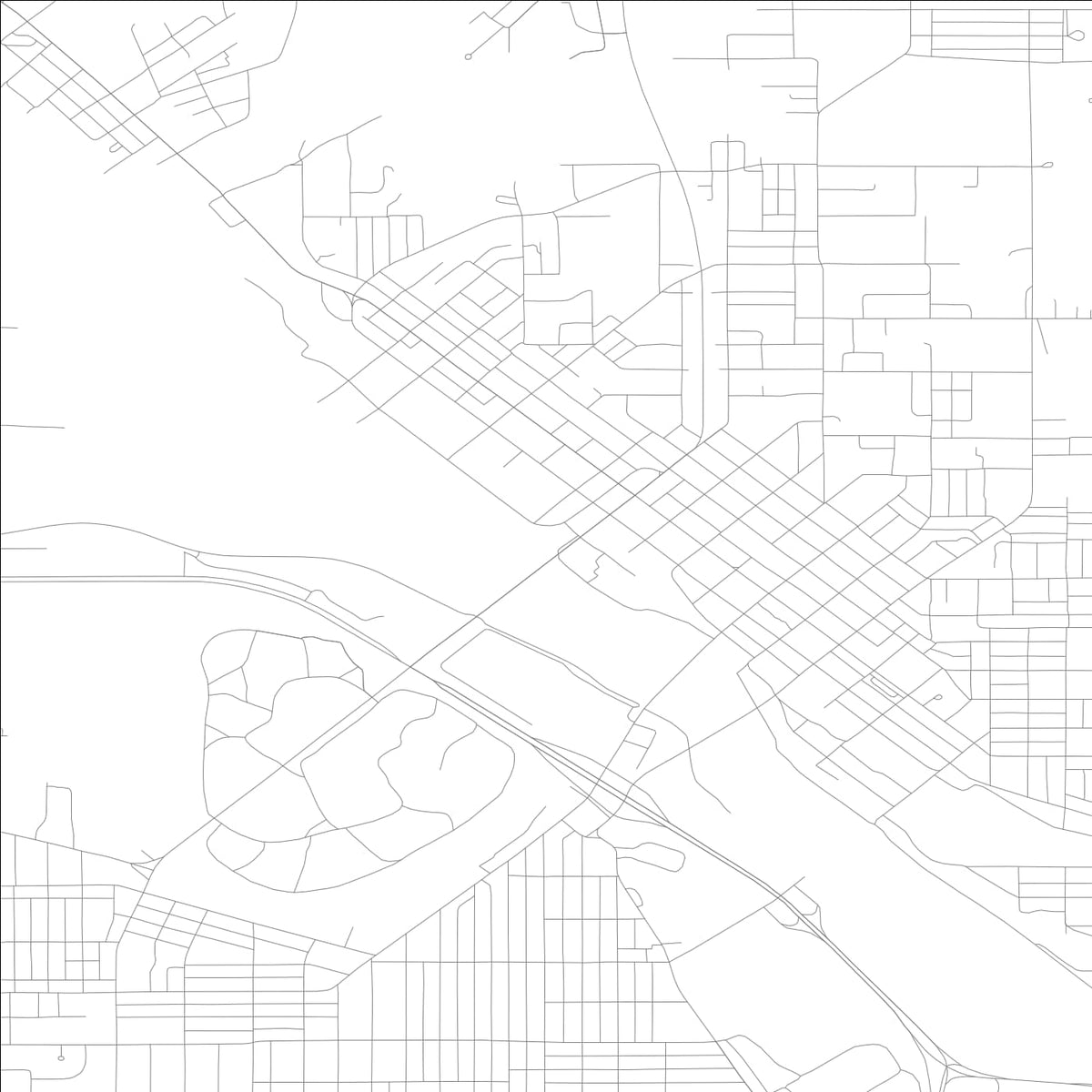 ROAD MAP OF OTTUMWA, LOWA BY MAPBAKES