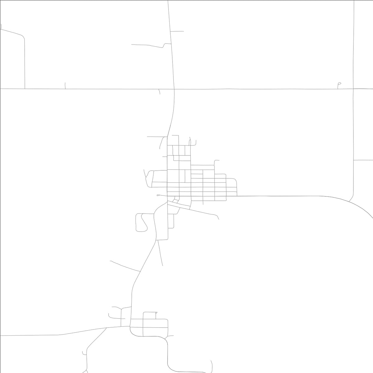 ROAD MAP OF OXFORD JUNCTION, LOWA BY MAPBAKES