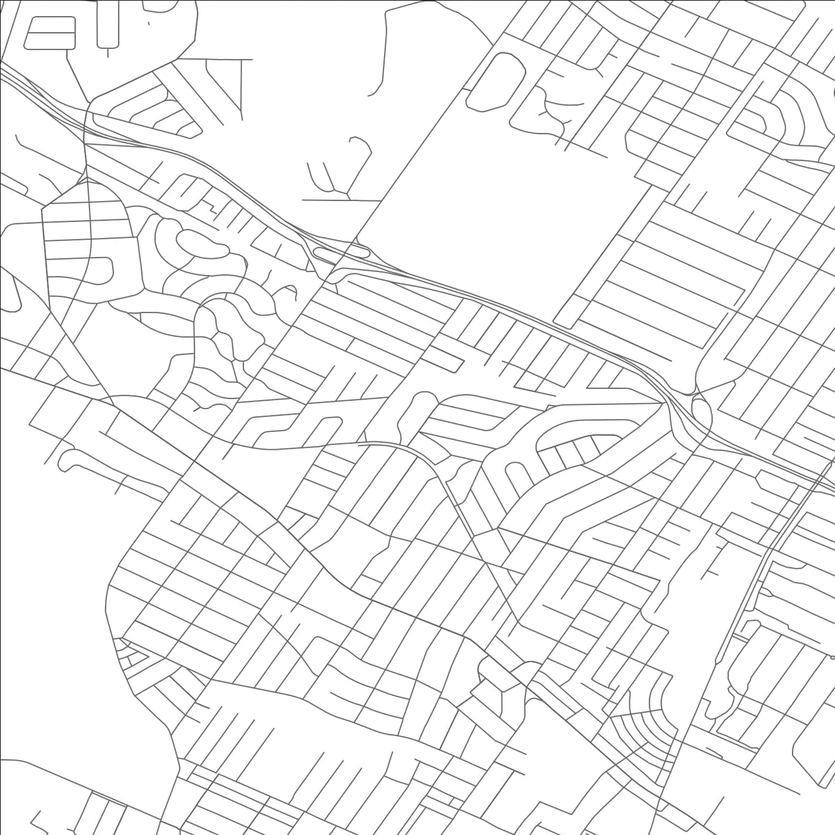 ROAD MAP OF NORTHWOODS, MISSOURI BY MAPBAKES