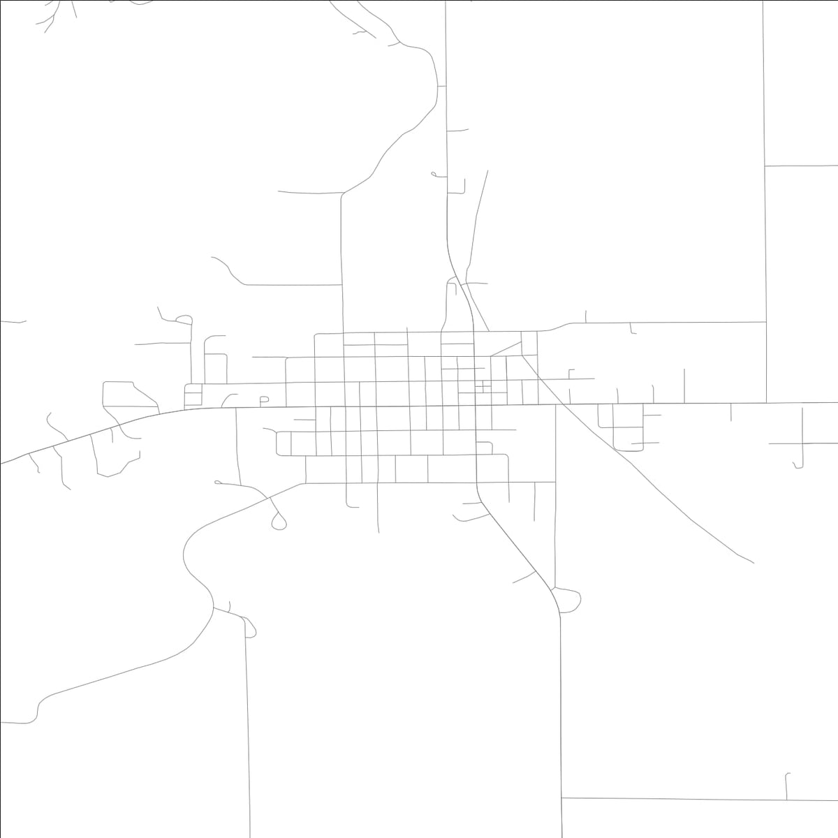 ROAD MAP OF PANORA, LOWA BY MAPBAKES