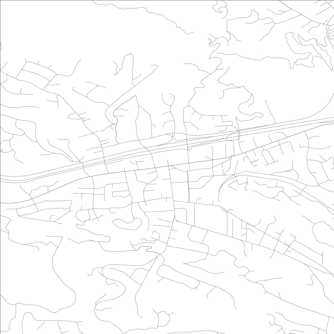 ROAD MAP OF LAFAYETTE, CALIFORNIA BY MAPBAKES