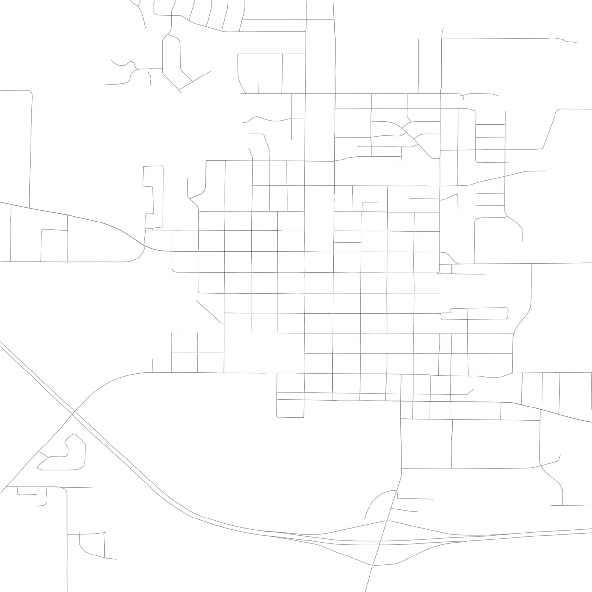 ROAD MAP OF PELLA, LOWA BY MAPBAKES