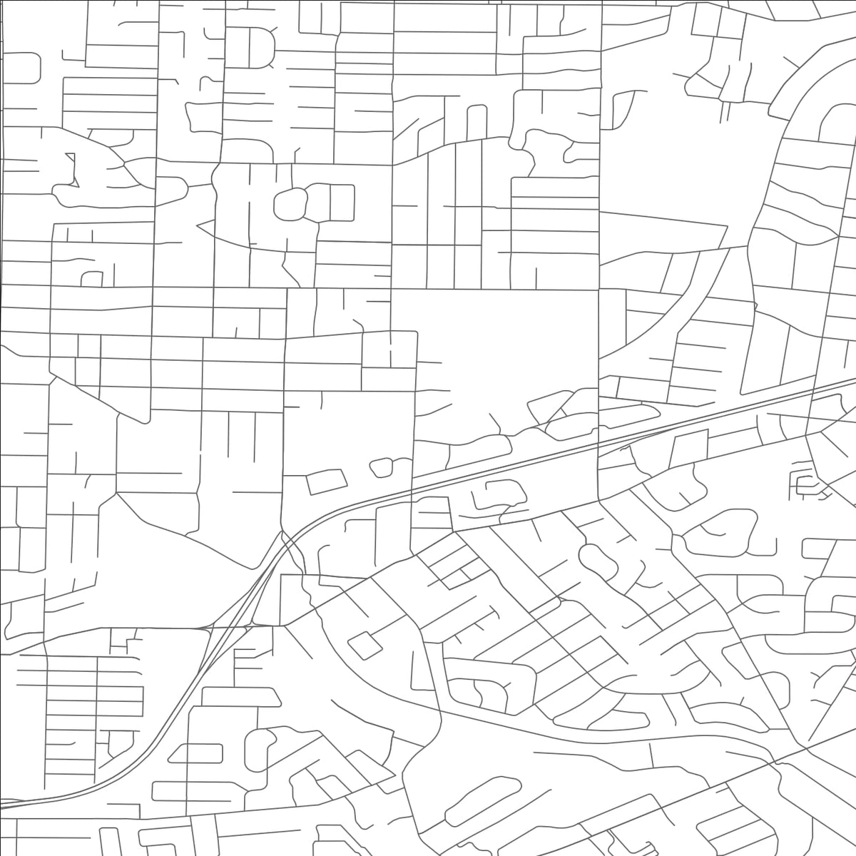 ROAD MAP OF OAKLAND, MISSOURI BY MAPBAKES