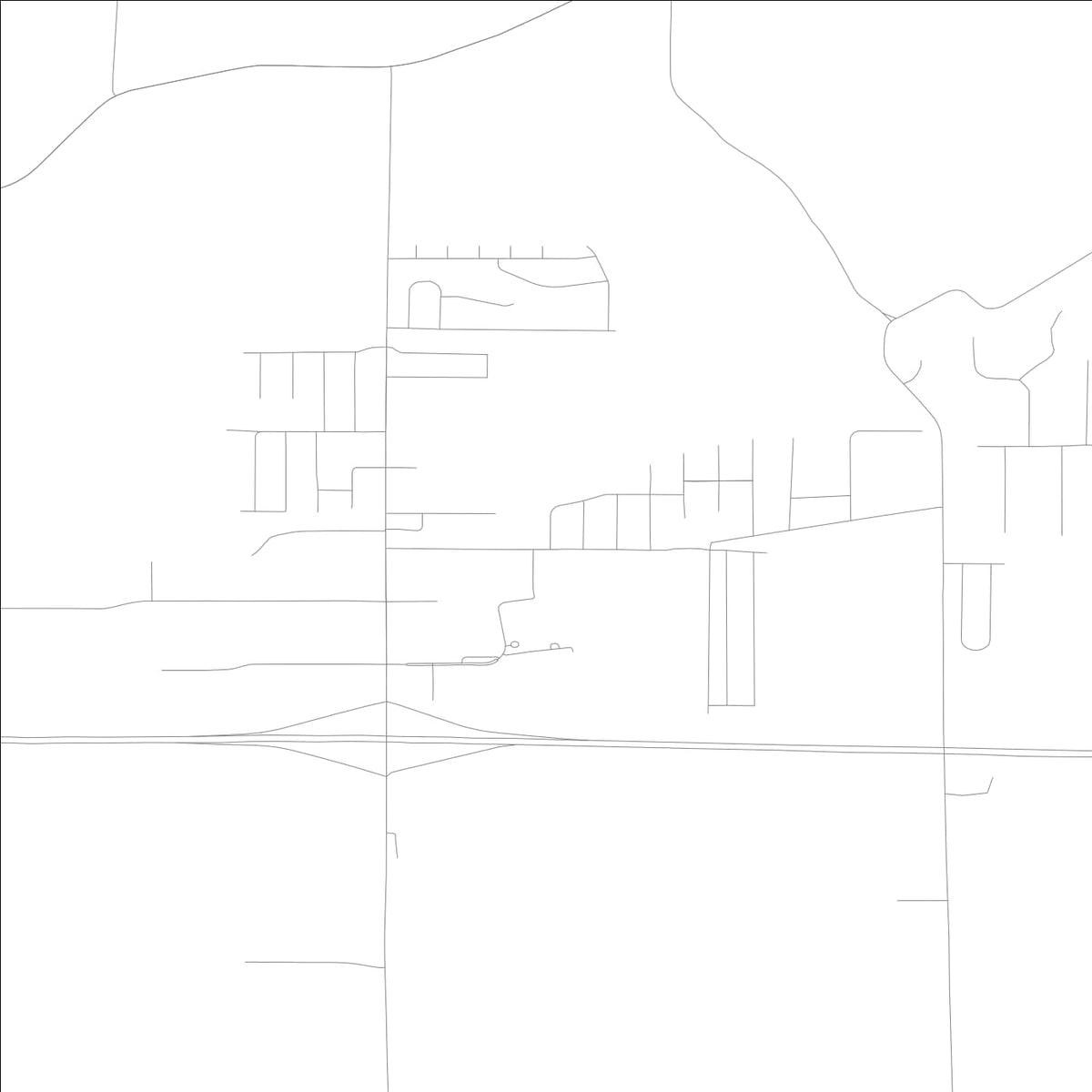 ROAD MAP OF PEOSTA, LOWA BY MAPBAKES
