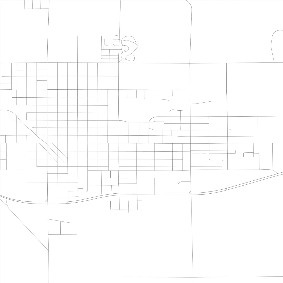 ROAD MAP OF PERRY, LOWA BY MAPBAKES
