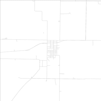 ROAD MAP OF BURNETTSVILLE, INDIANA BY MAPBAKES