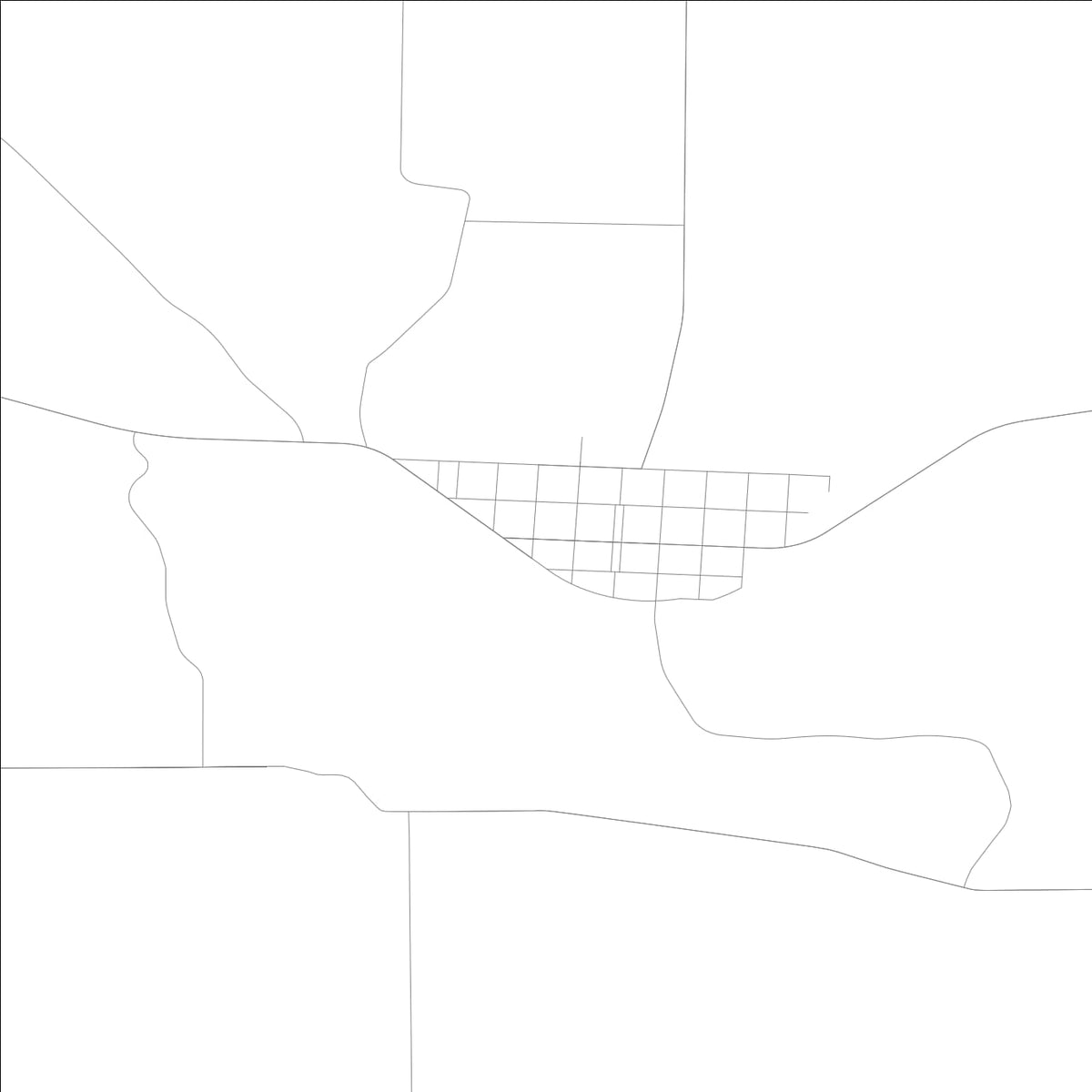ROAD MAP OF PETERSON, LOWA BY MAPBAKES