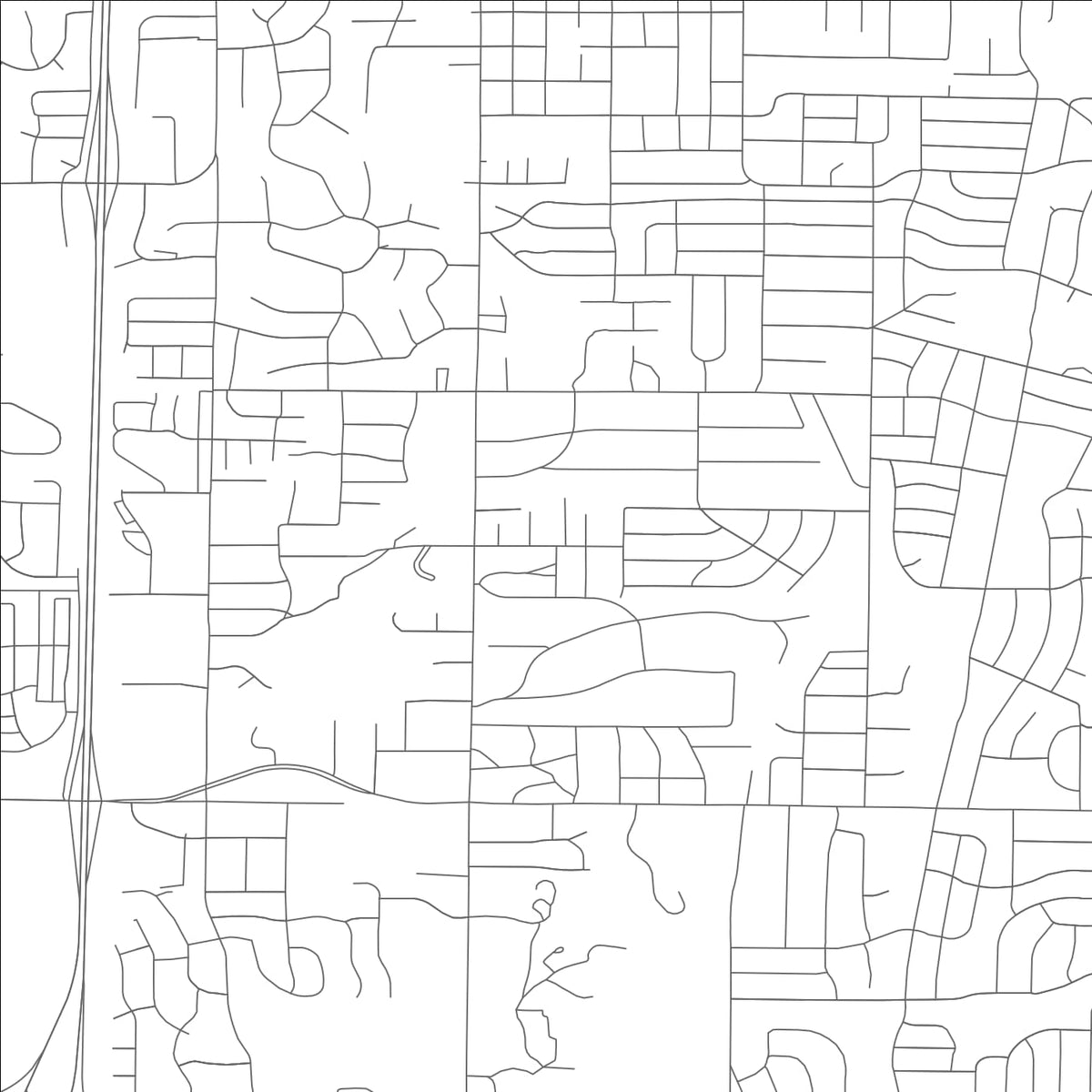 ROAD MAP OF OAKWOOD PARK, MISSOURI BY MAPBAKES