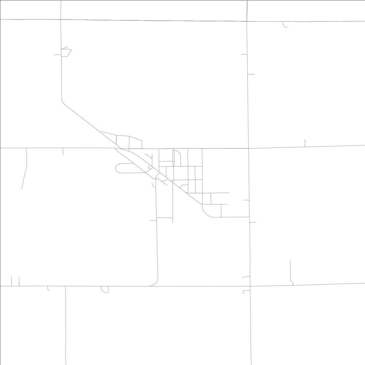 ROAD MAP OF PIERSON, LOWA BY MAPBAKES