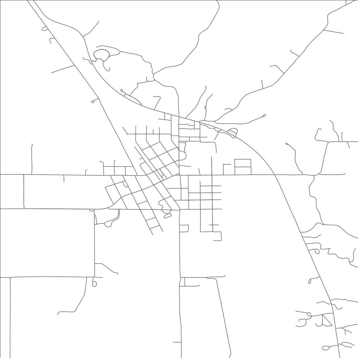 ROAD MAP OF ORAN, MISSOURI BY MAPBAKES