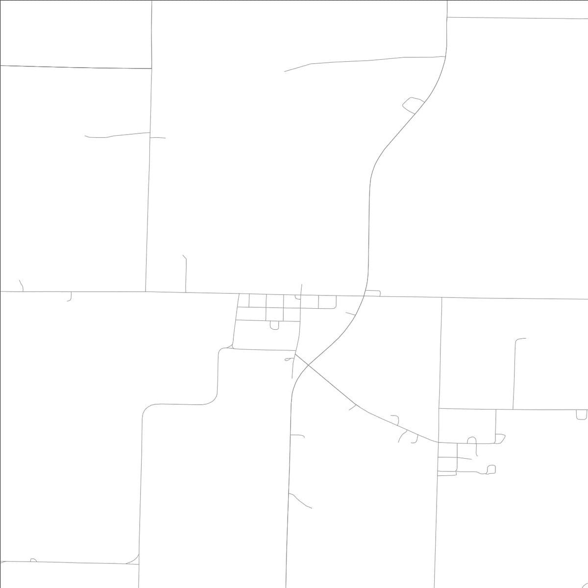 ROAD MAP OF PLEASANT PLAIN, LOWA BY MAPBAKES