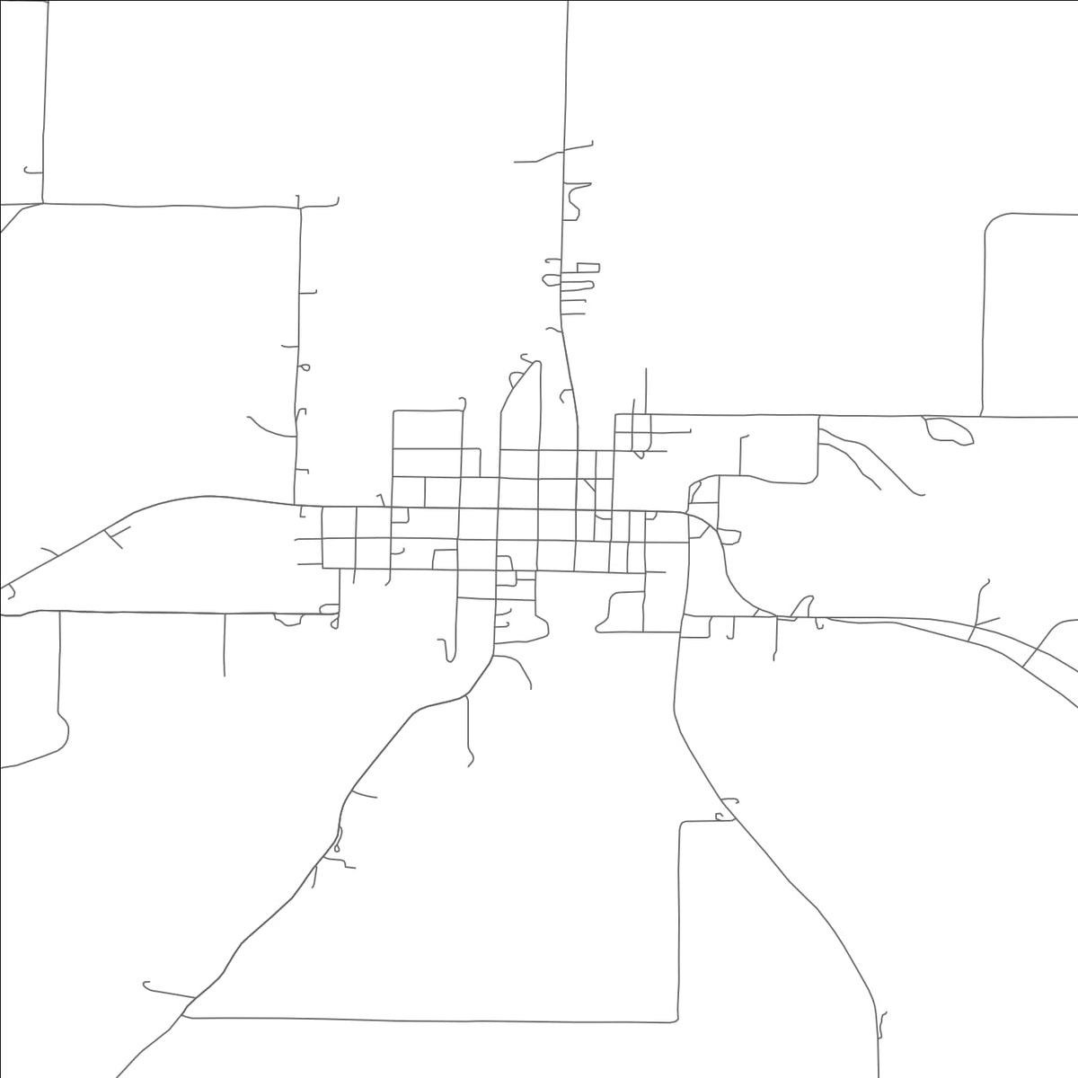 ROAD MAP OF OREGON, MISSOURI BY MAPBAKES
