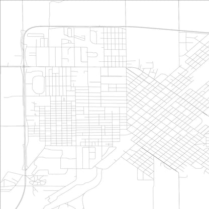 ROAD MAP OF LINCOLN, ILLINOIS BY MAPBAKES