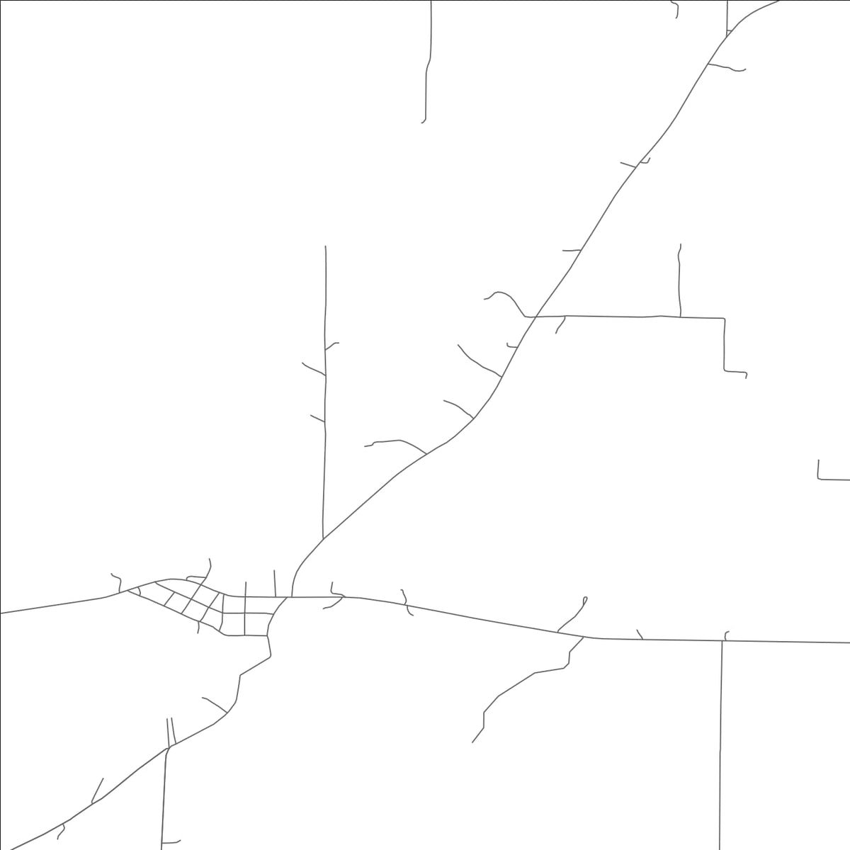ROAD MAP OF OXLY, MISSOURI BY MAPBAKES