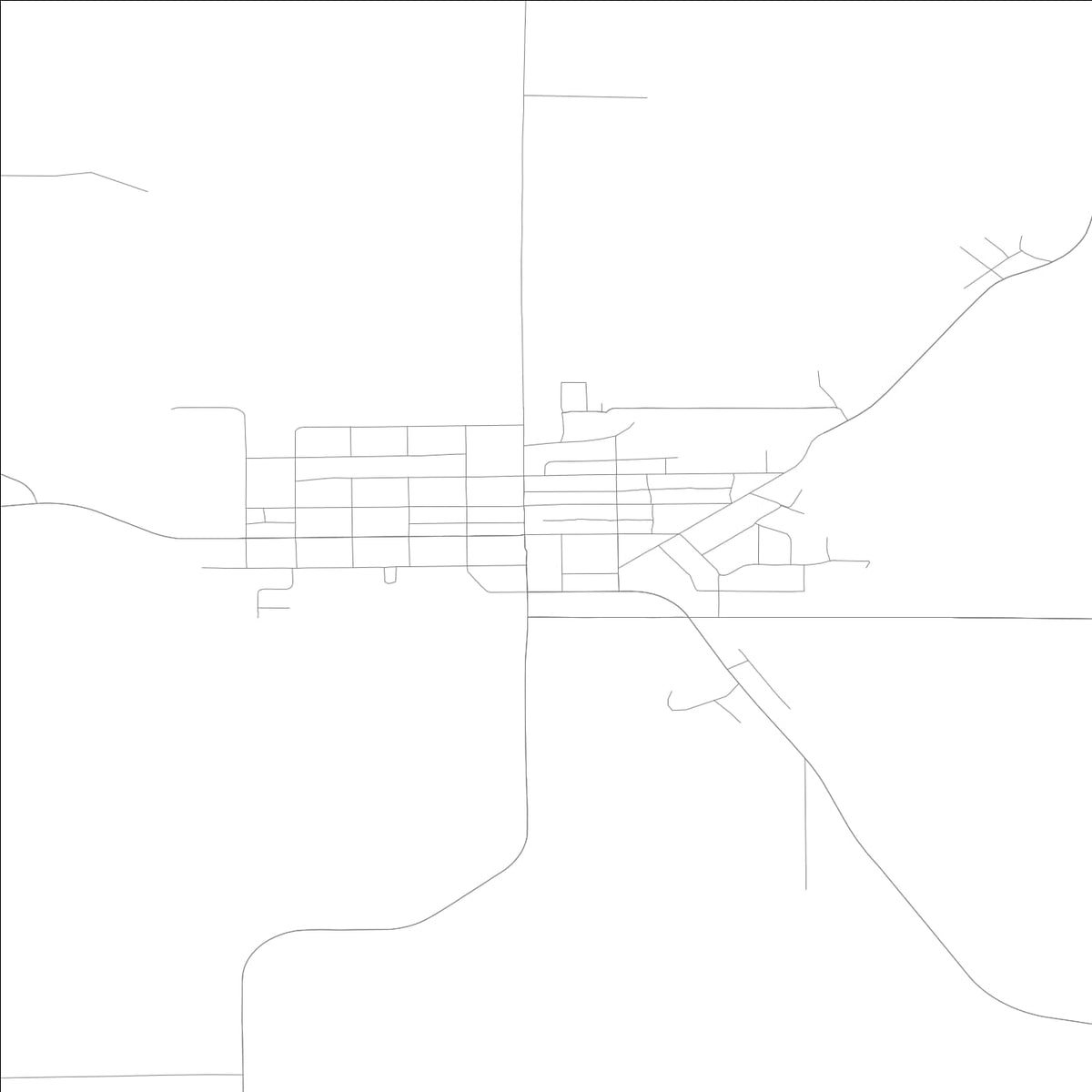 ROAD MAP OF POSTVILLE, LOWA BY MAPBAKES