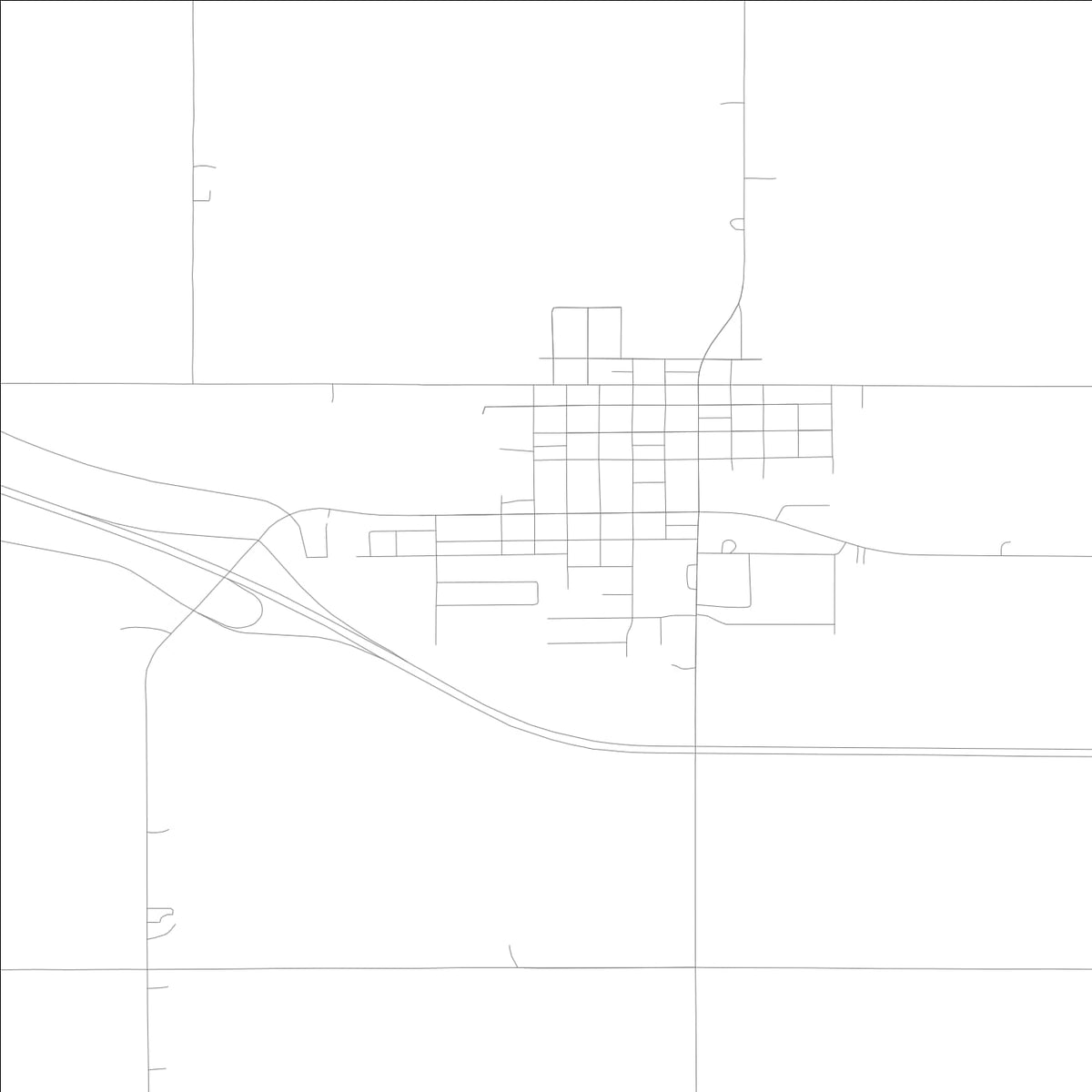 ROAD MAP OF PRAIRIE CITY, LOWA BY MAPBAKES