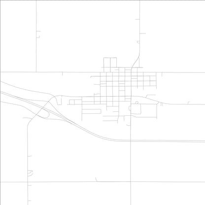 ROAD MAP OF PRAIRIE CITY, LOWA BY MAPBAKES