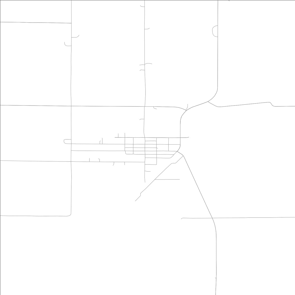 ROAD MAP OF PRESCOTT, LOWA BY MAPBAKES