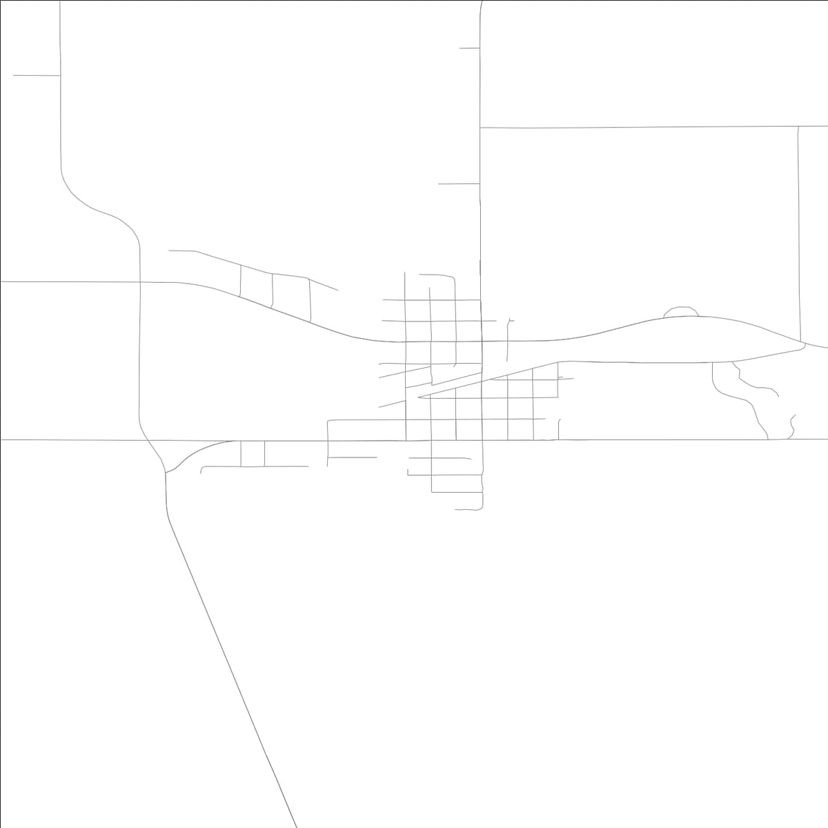 ROAD MAP OF PRESTON, LOWA BY MAPBAKES
