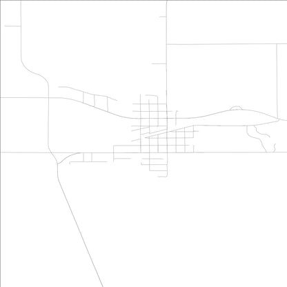 ROAD MAP OF PRESTON, LOWA BY MAPBAKES