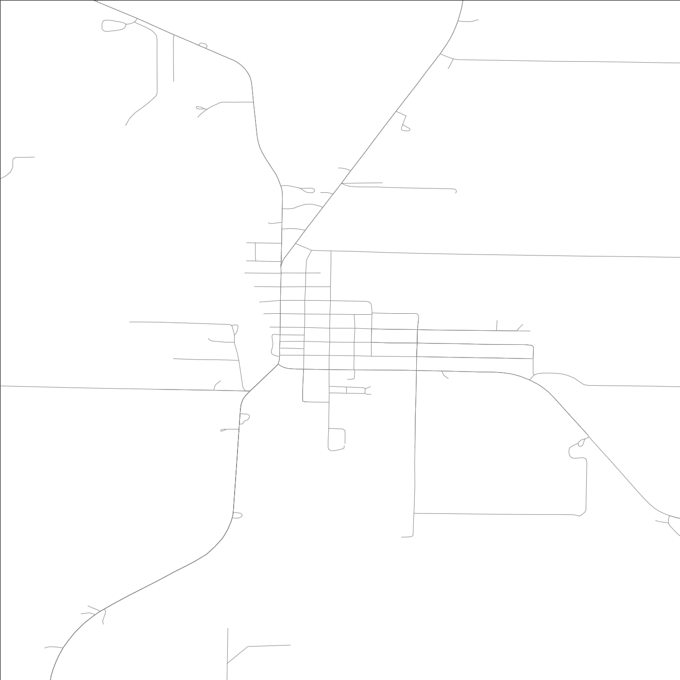 ROAD MAP OF QUASQUETON, LOWA BY MAPBAKES