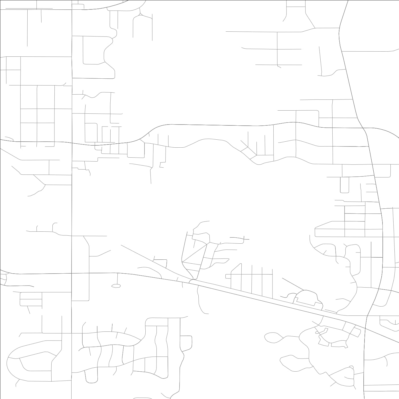 ROAD MAP OF LONG LAKE, ILLINOIS BY MAPBAKES