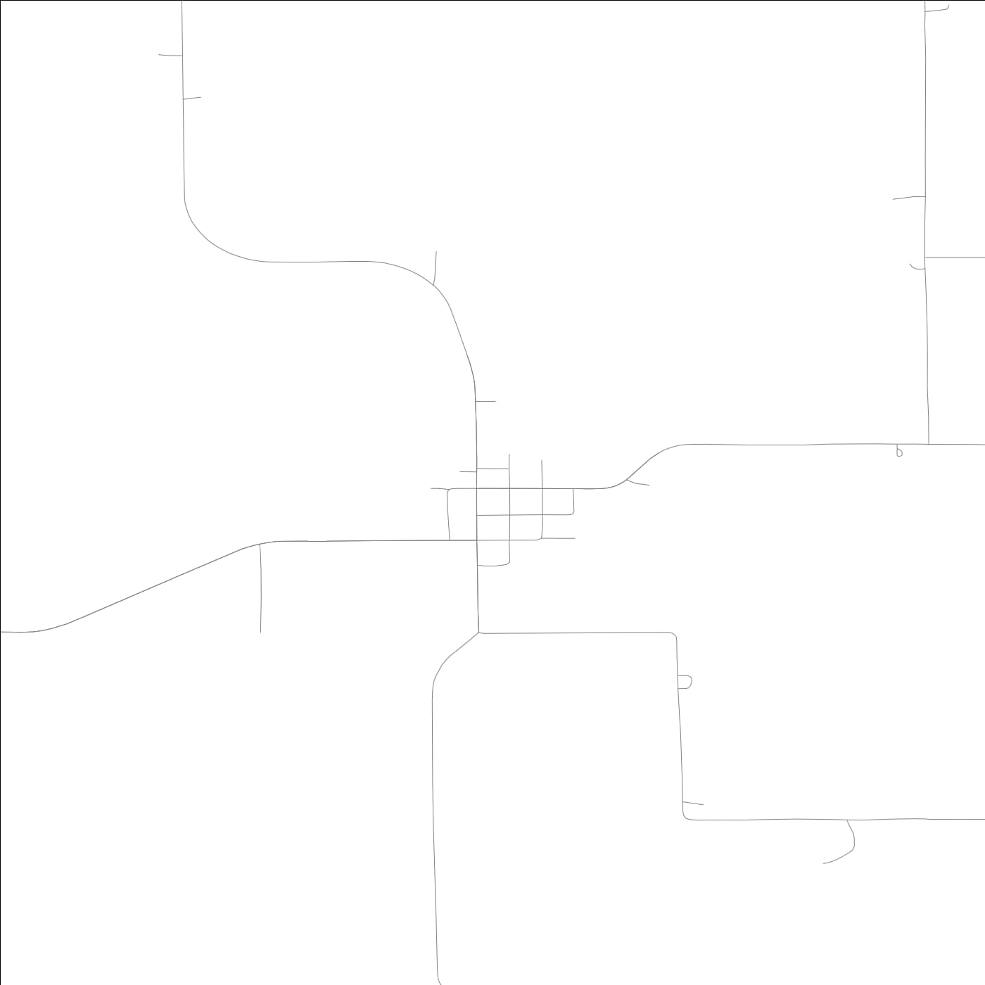 ROAD MAP OF REASNOR, LOWA BY MAPBAKES