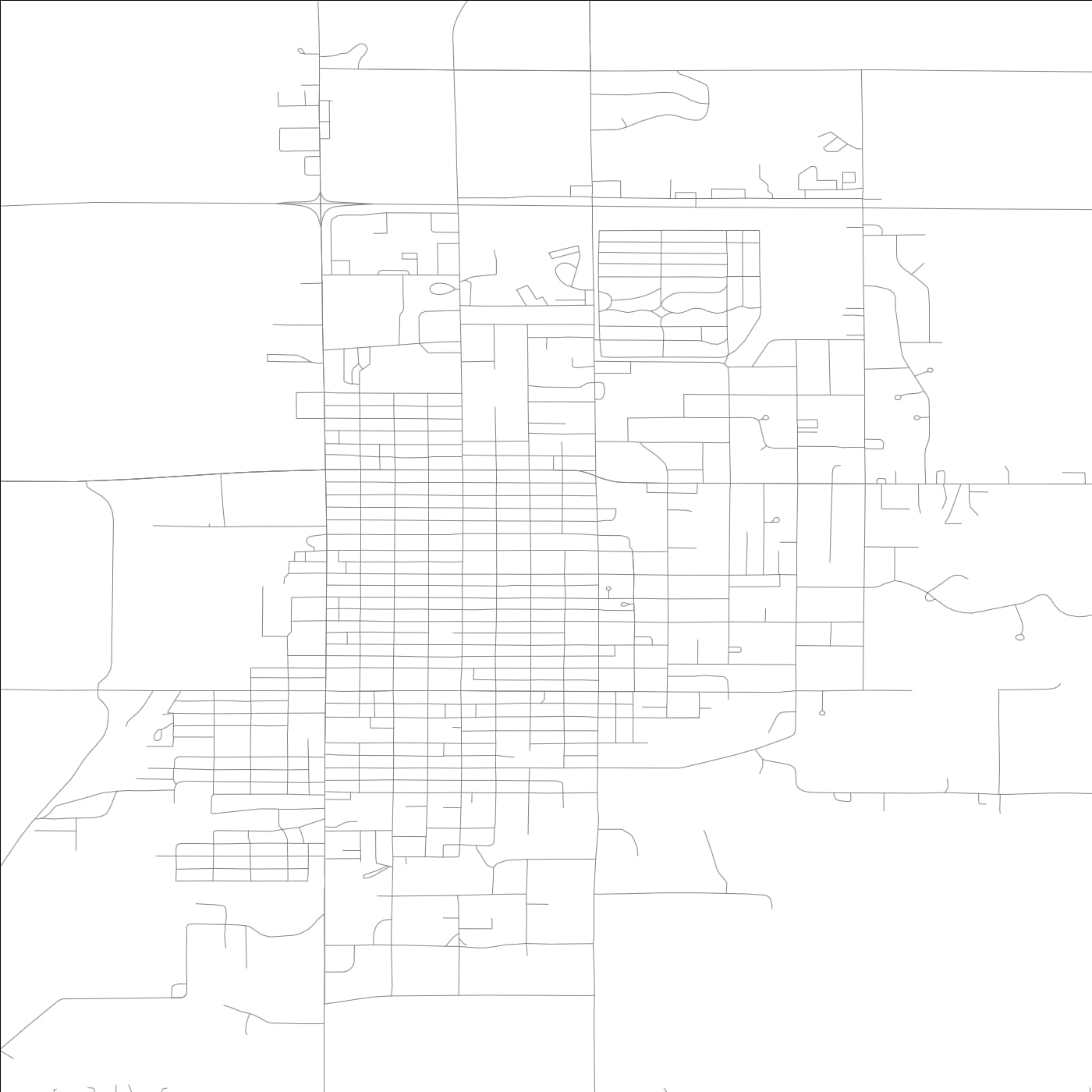 ROAD MAP OF RED OAK, LOWA BY MAPBAKES