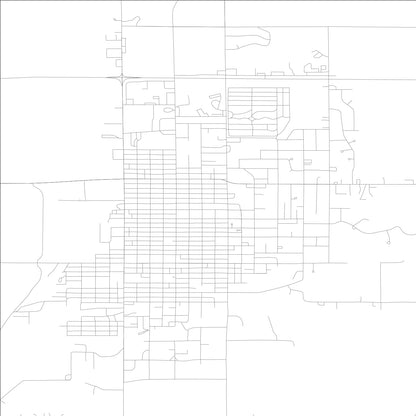 ROAD MAP OF RED OAK, LOWA BY MAPBAKES