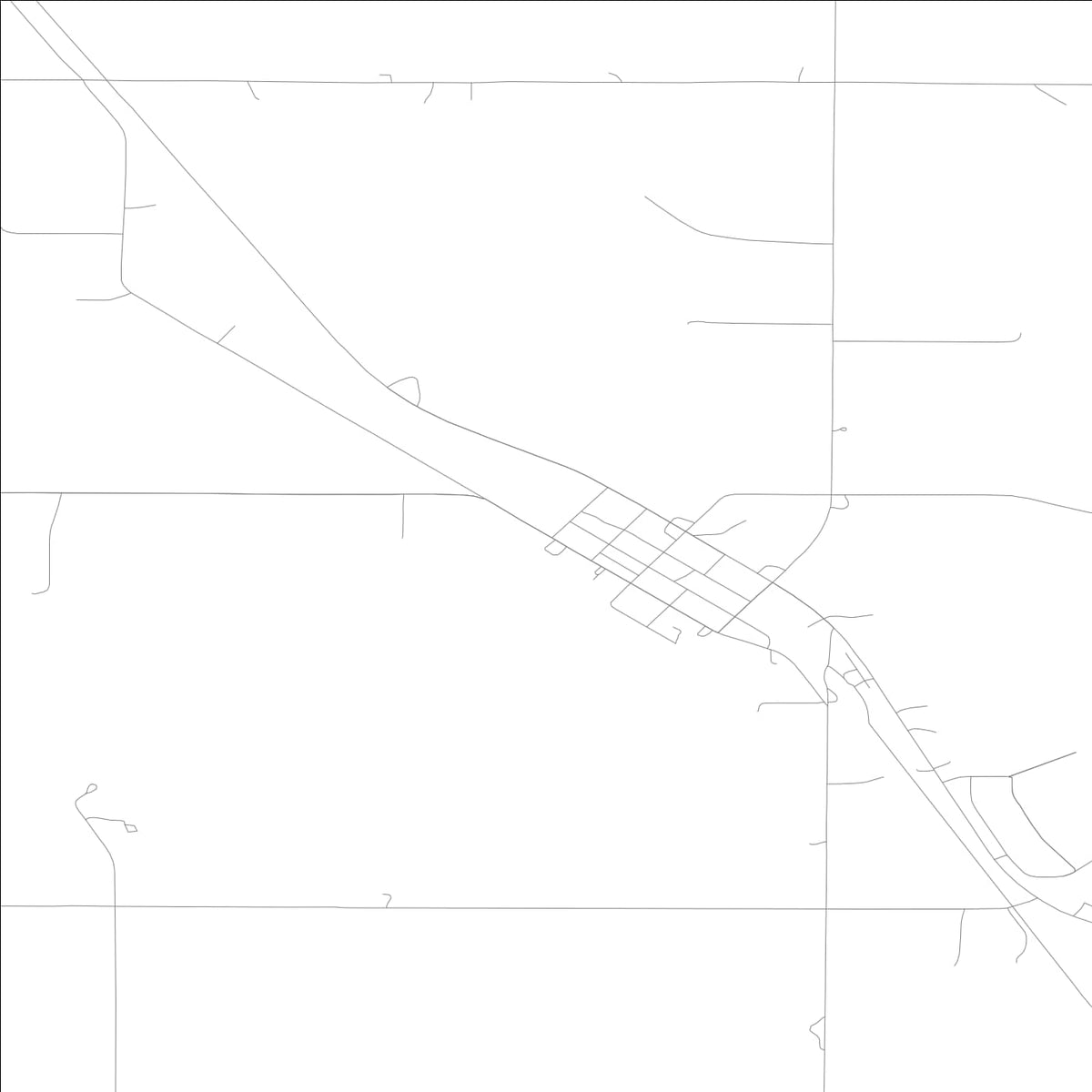 ROAD MAP OF RIDGEWAY, LOWA BY MAPBAKES